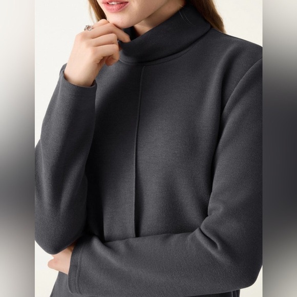 OGL FuzzLuxe Turtleneck Long Sleeve Top Heather Grey large NWT - Picture 5 of 16